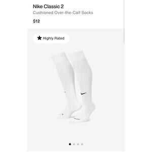 Nike Dri-FIT White Crew Socks XL